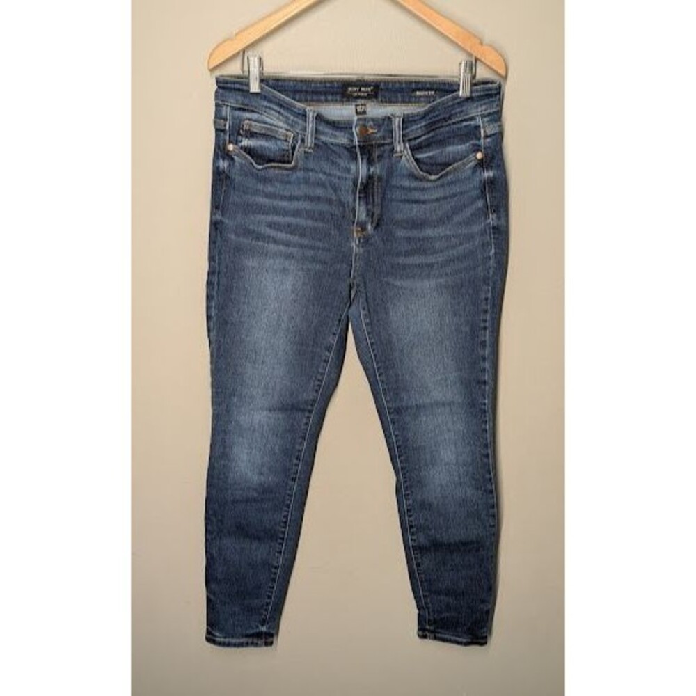 Judy Blue Skinny Fit High Rise Jeans Crop Blue Denim Womens Size 13/31